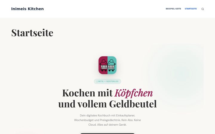 Screenshot of inimeiskitchen.com