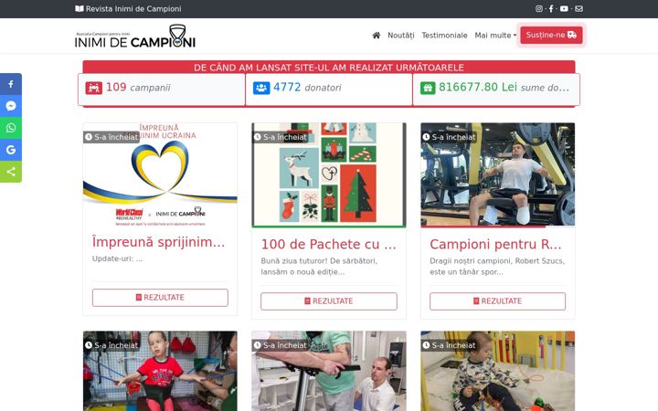 Posnetek zaslona inimidecampioni.ro