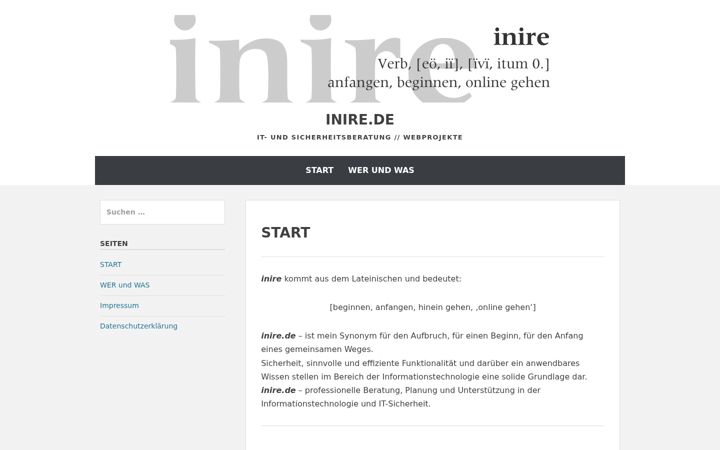 Screenshot of inire.de