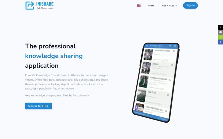 Screenshot of inishare.com