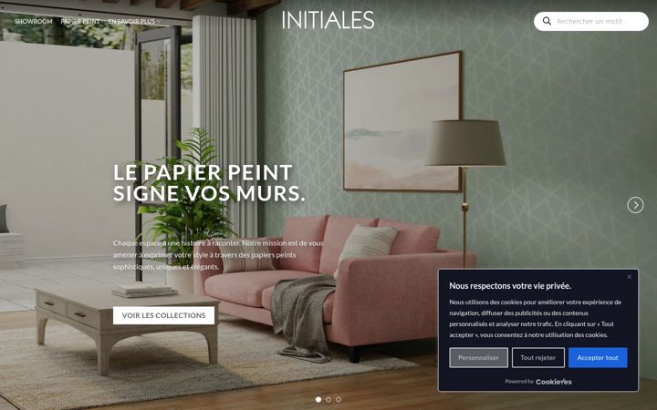 Screenshot of initiales-papierpeint.fr