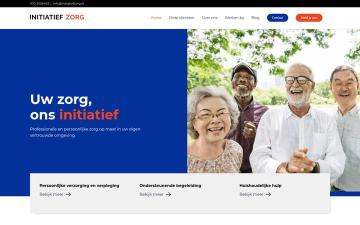 Screenshot of initiatiefzorg.nl