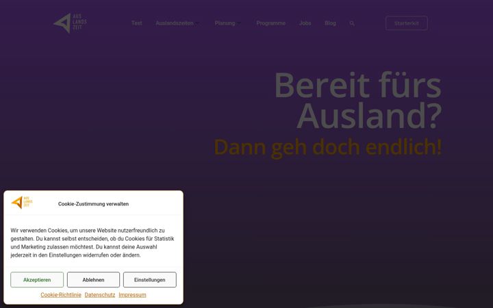 Screenshot of initiative-auslandszeit.de