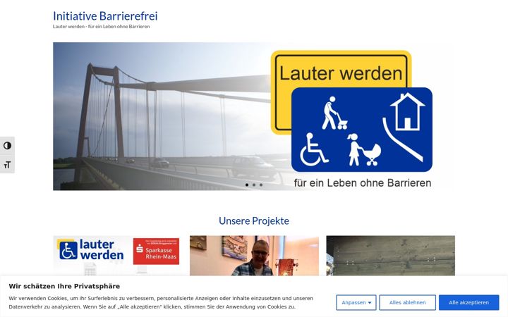 Screenshot of initiative-barrierefrei.de