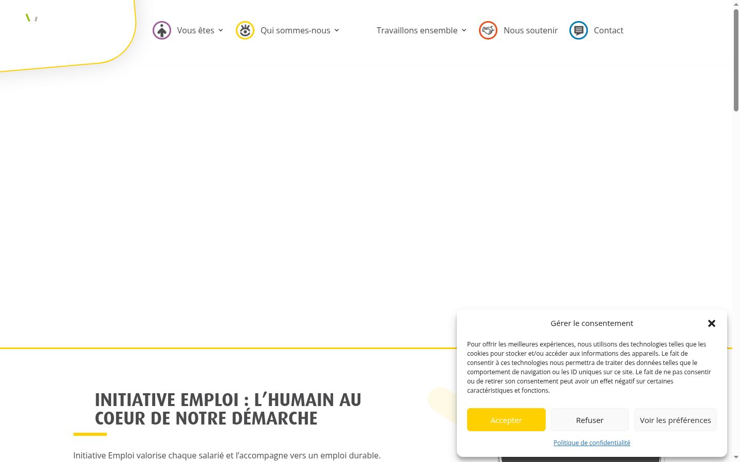 Snímka obrazovky banera súhlasu zobrazeného pred akoukoľvek interakciou