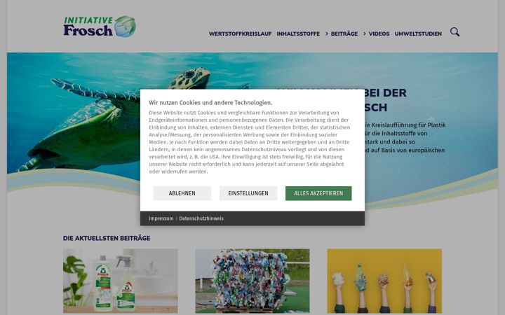 Screenshot of initiative-frosch.com