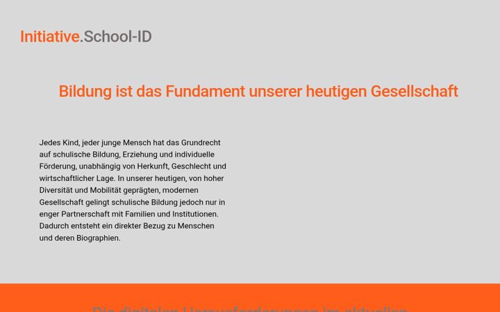 Kuvakaappaus sivustosta initiative-school-id.de