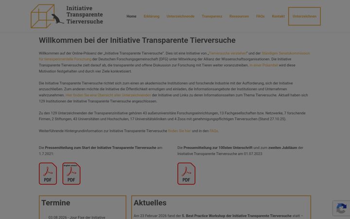 Screenshot of initiative-transparente-tierversuche.de
