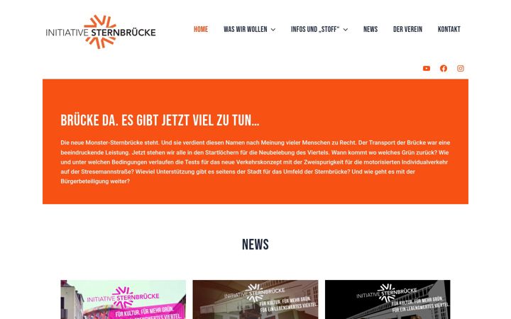 Screenshot of initiativesternbruecke.org