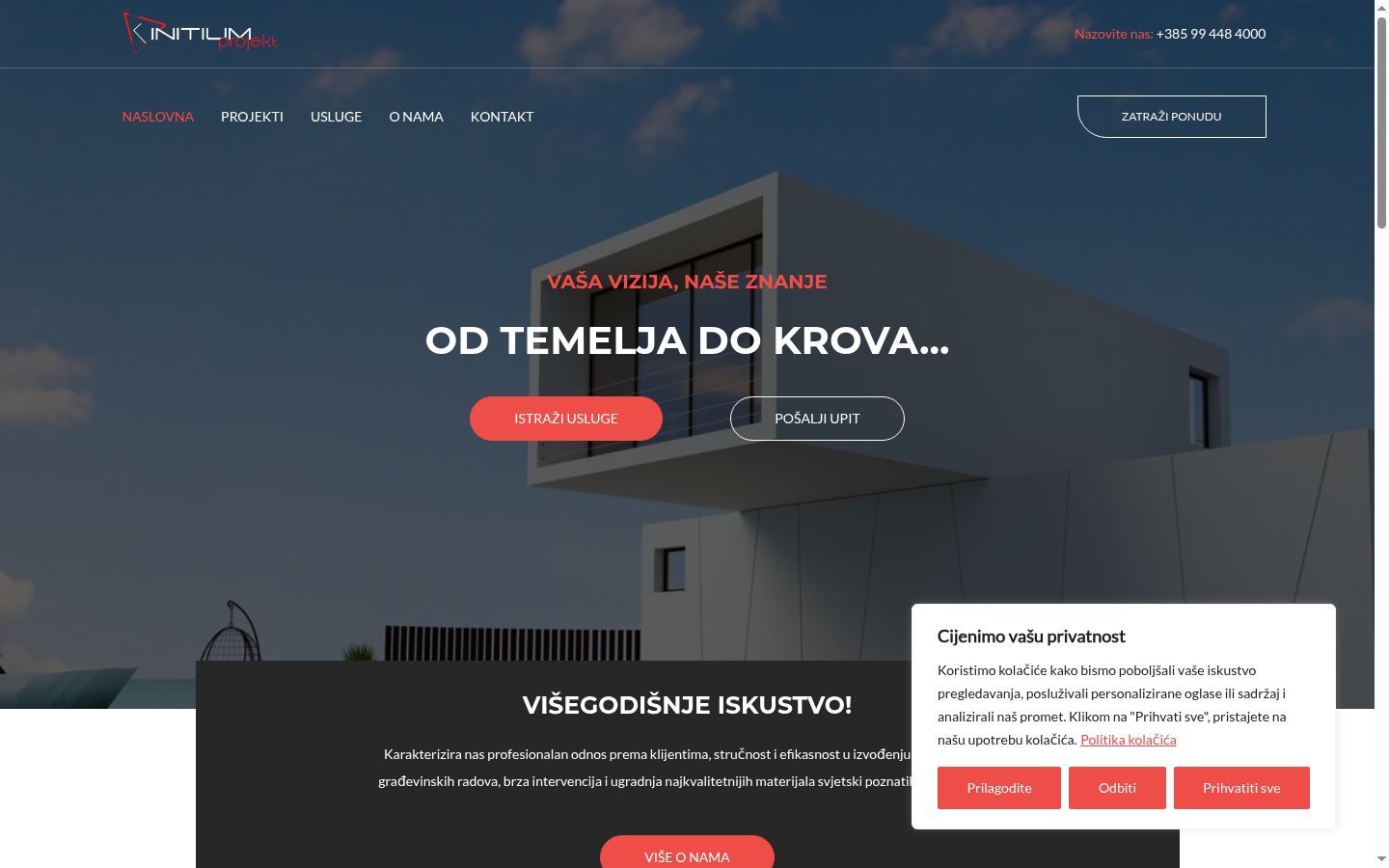 Sutikimo reklamjuostės, rodytos prieš bet kokią sąveiką, ekrano kopija