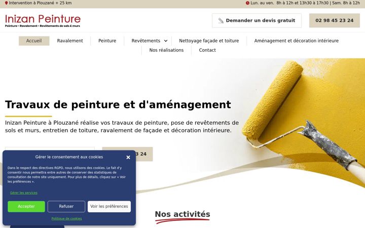 Screenshot of inizanpeinture.fr