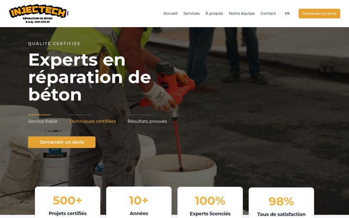 Screenshot of injectechquebec.com