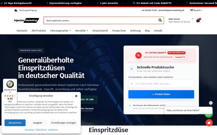 Screenshot of injectormarketing.de