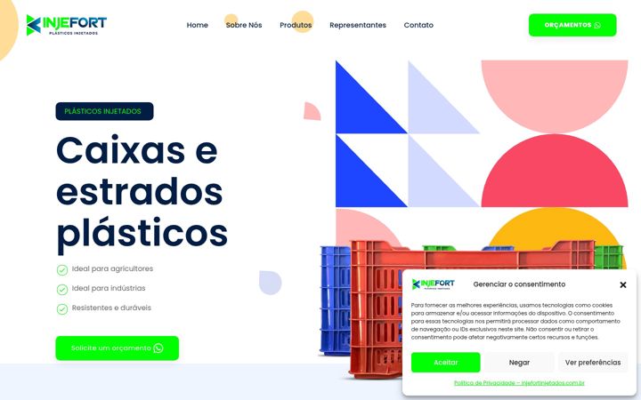 Screenshot of injefortinjetados.com.br