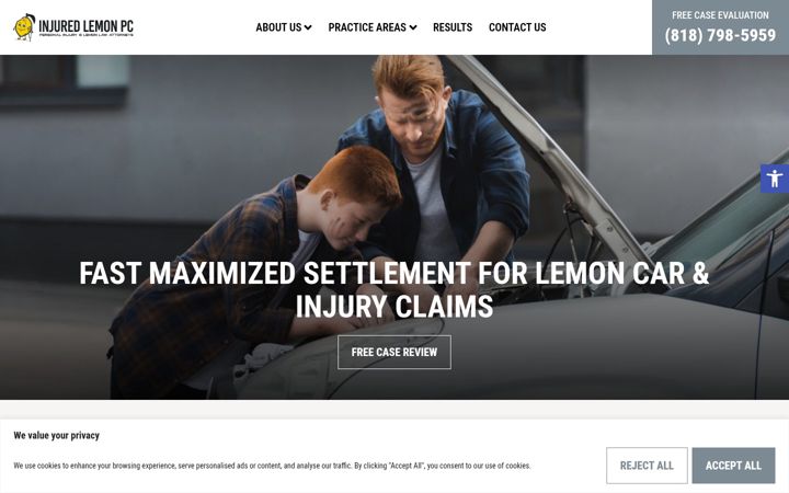 Screenshot of injuredlemon.com