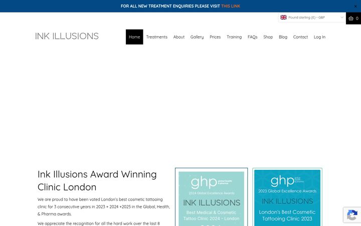Screenshot of ink-illusion.com