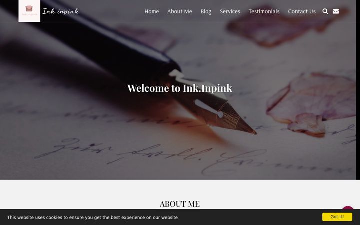 Screenshot of ink-inpink.co.uk