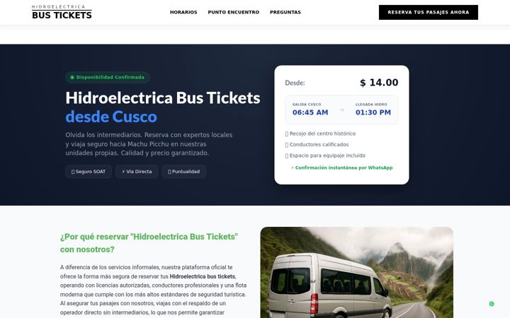 Screenshot of inkabustickets.com