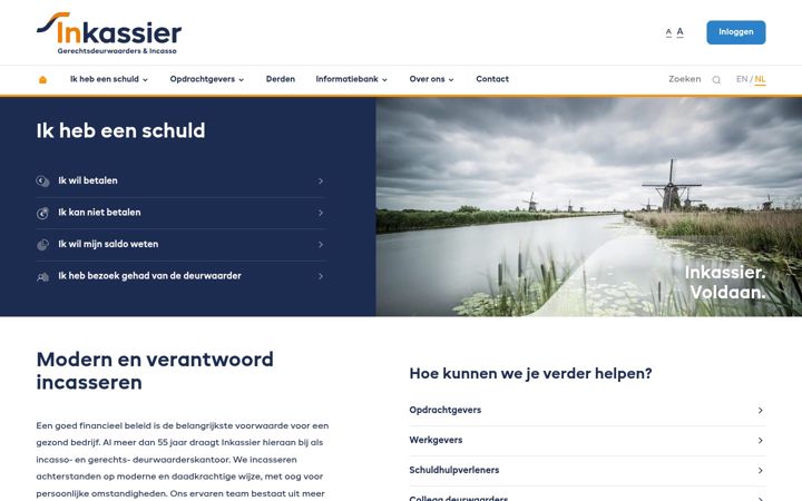 Screenshot of inkassier.nl