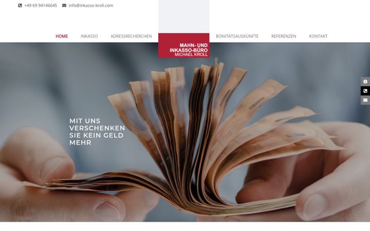 Screenshot of inkasso-kroll.com