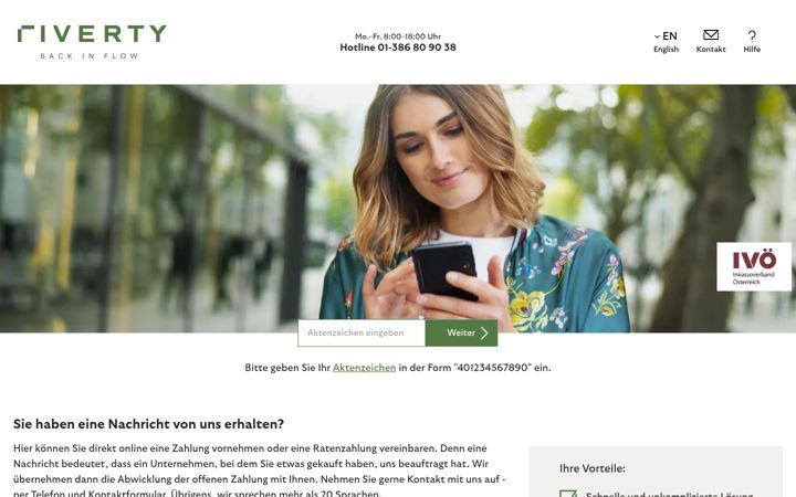 Screenshot of inkassoportal.at