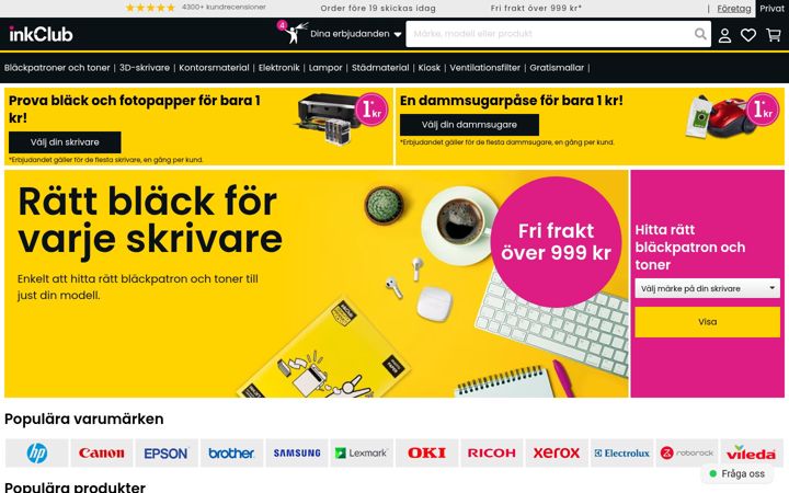 Screenshot of inkclub.com