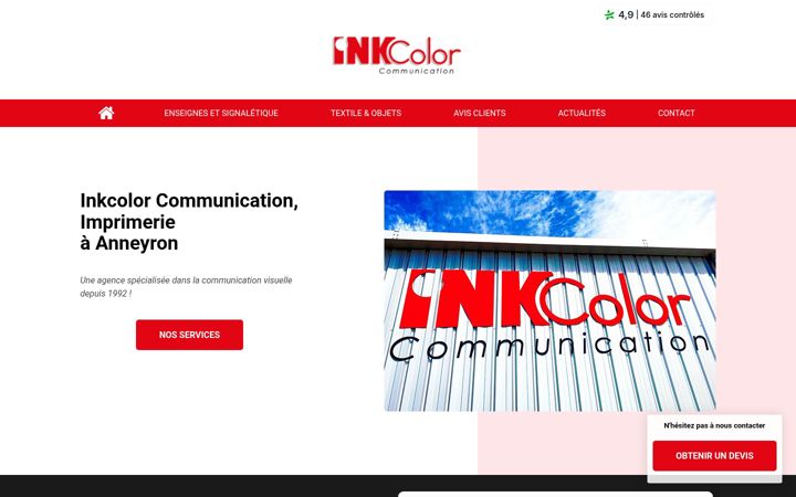 Screenshot of inkcolorcommunication.fr