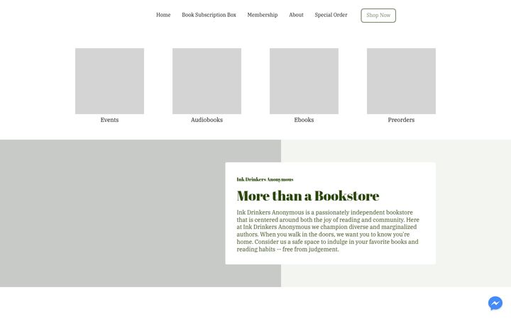 Screenshot of inkdrinkersanonymous.com