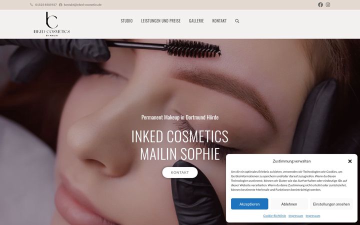 Screenshot of inked-cosmetics.de