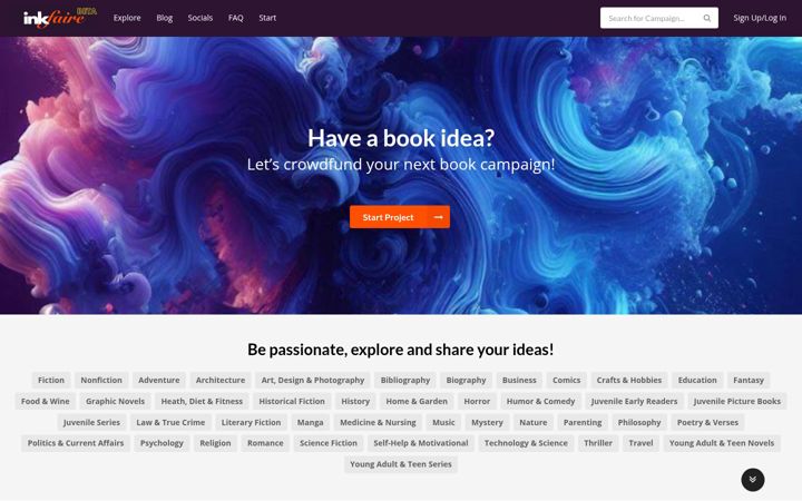 Screenshot of inkfaire.com