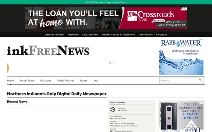 Screenshot of inkfreenews.com