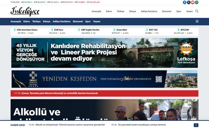 Screenshot of inkilapci.com