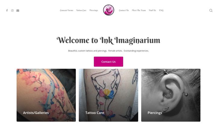 Screenshot of inkimaginarium.co.uk