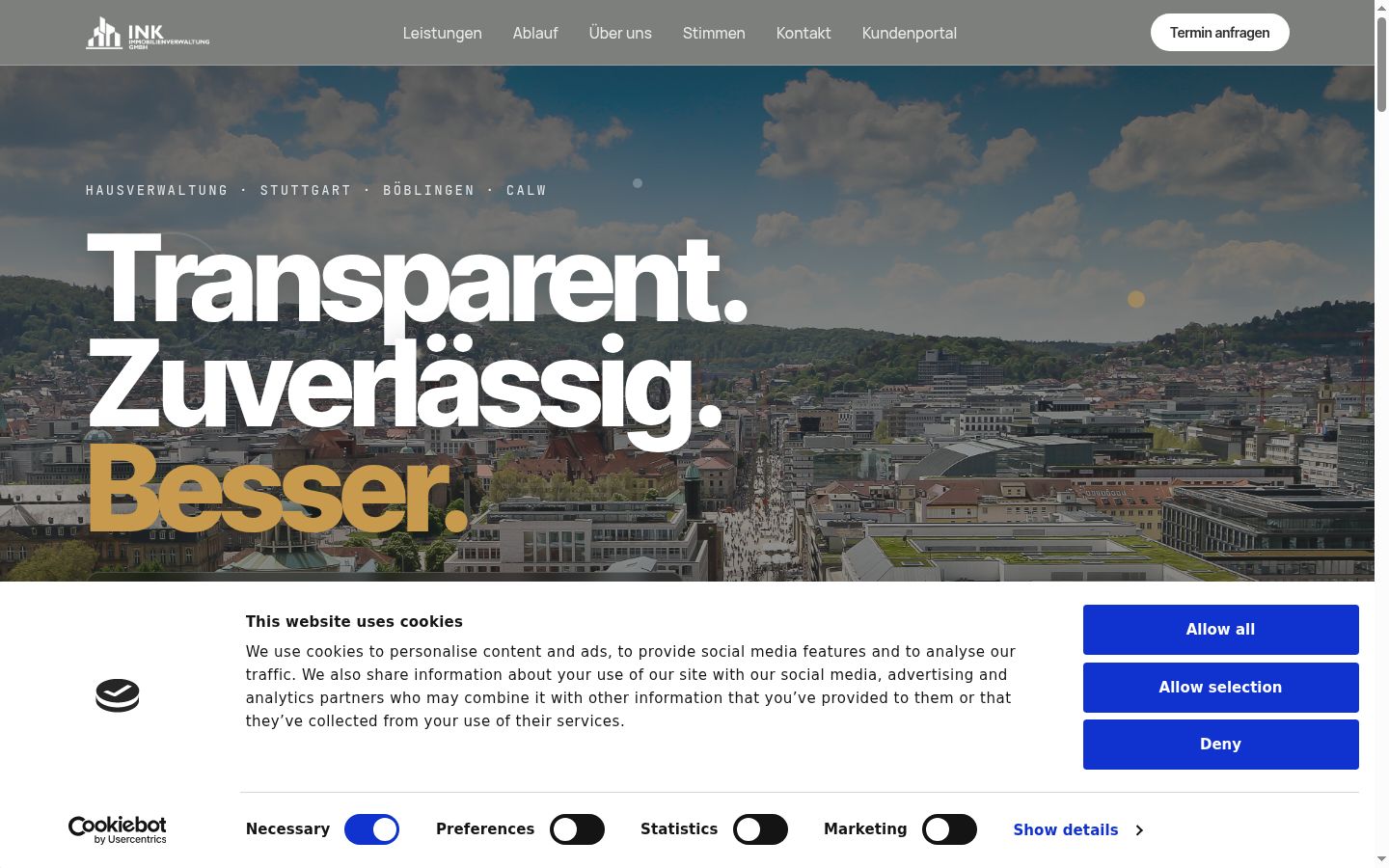 Skjermbilde av samtykkebanneret slik det vises før noen interaksjon