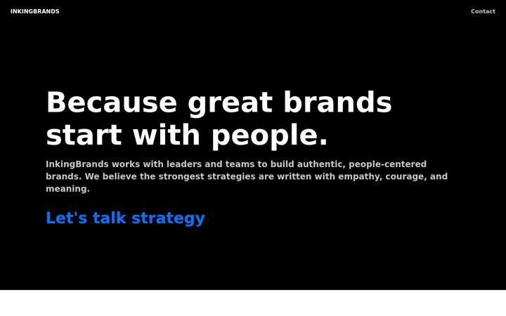 Screenshot of inkingbrands.com