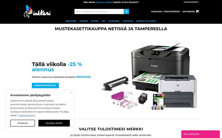 Screenshot of inkkari.net