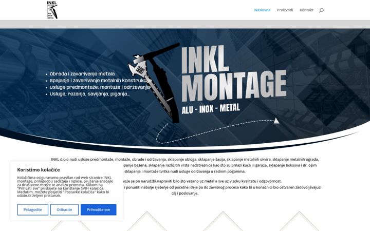 Екранна снимка на inkl-montage.hr