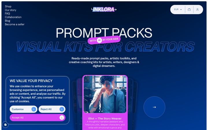Screenshot of inklora.com