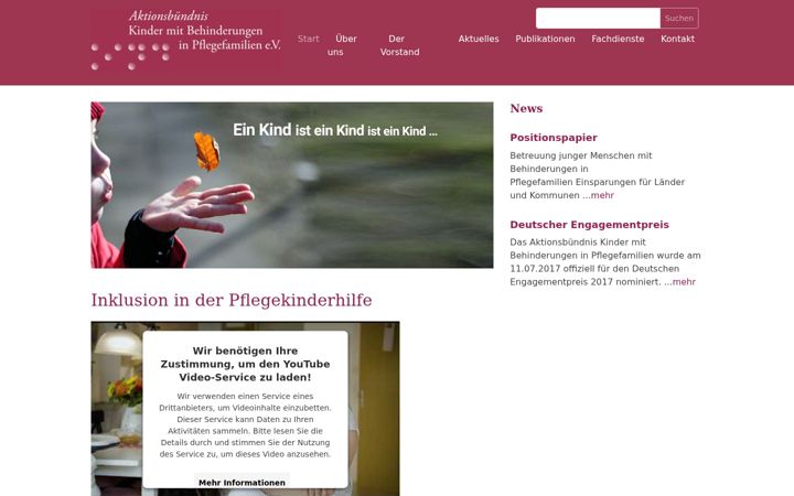Screenshot of inklusion-pflegekinder.de