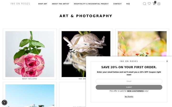 Screenshot of inkonroses.com