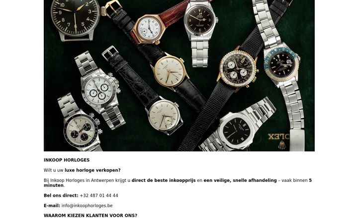 Screenshot of inkoophorloges.be