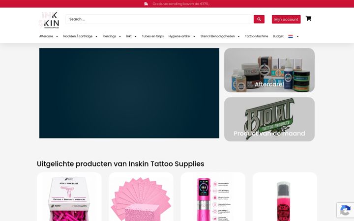 Screenshot of inkskin.nl