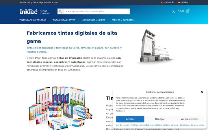 Screenshot of inktec.es