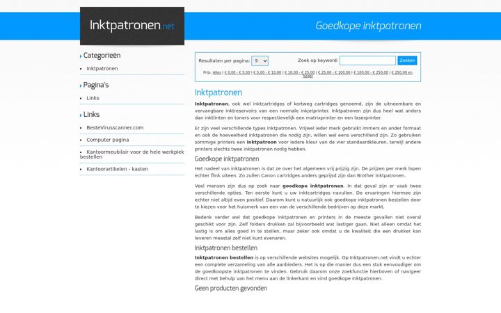 Screenshot of inktpatronen.net