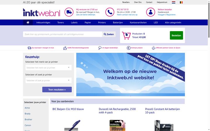 Screenshot of inktweb.nl