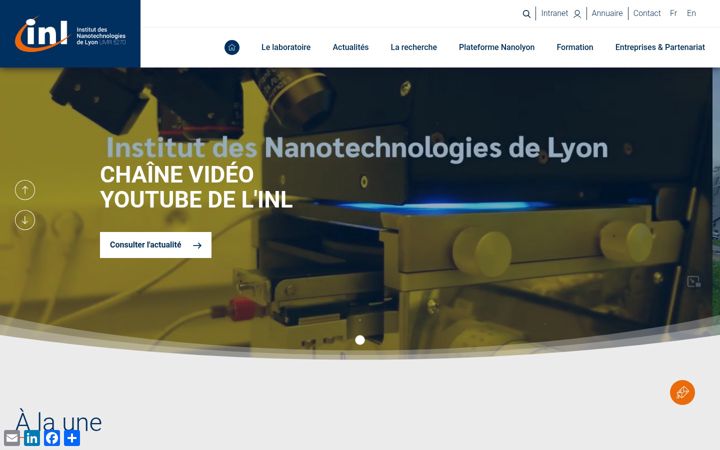 Screenshot of inl.cnrs.fr