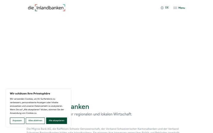Screenshot of inlandbanken.ch