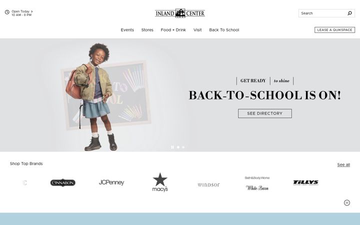 Screenshot of inlandcenter.com