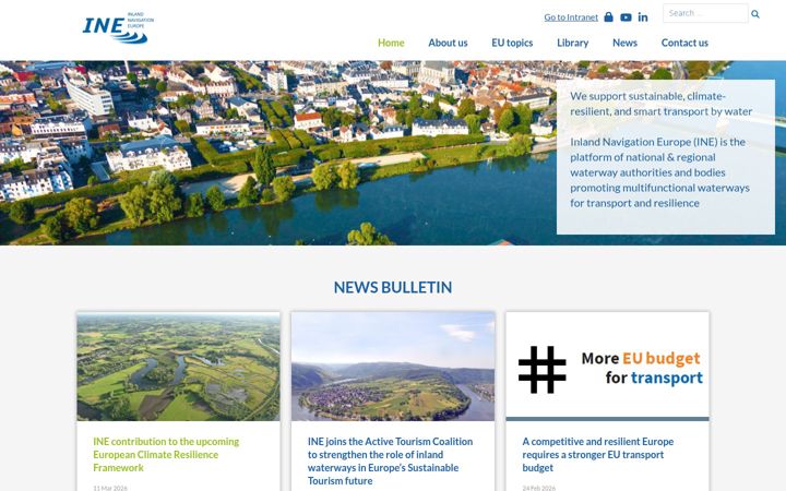 Screenshot of inlandnavigation.eu