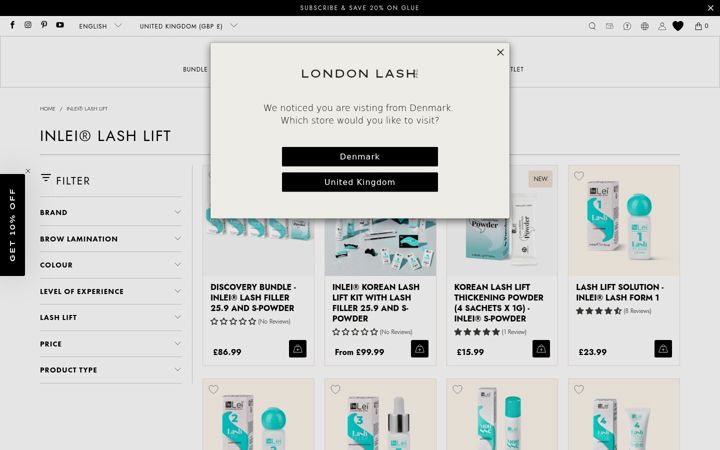 Screenshot of inlei.co.uk